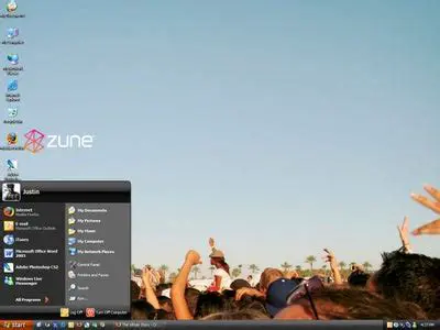 Features of the Zune Desktop Theme