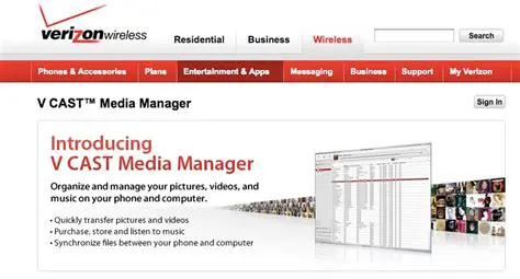 Features of V CAST Media Manager