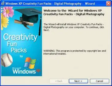 Features of Windows XP Creativity Fun Pack