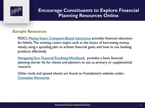 Financial planning resources