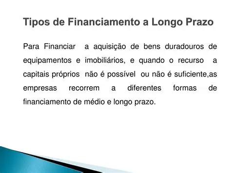 Financiamento a longo prazo