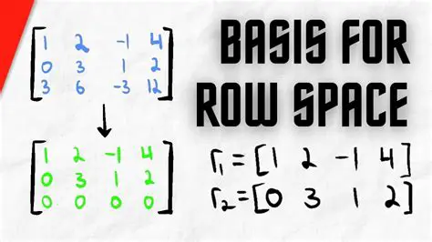 Finding the Basis of the Row Space
