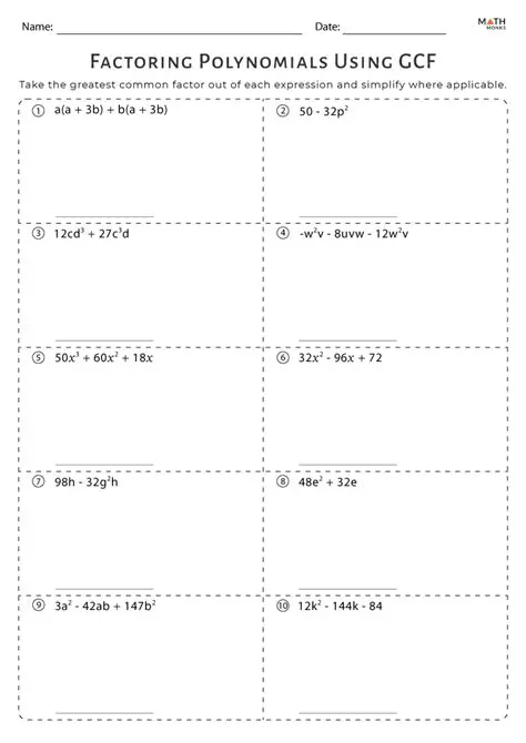 Finding the GCF of the Polynomials