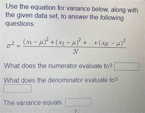 Finding the Numerator in the Calculation of the Variance