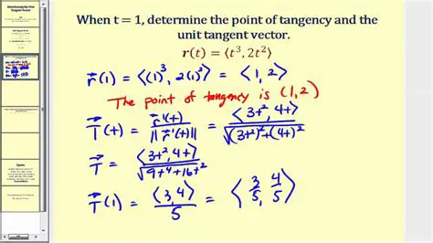 Finding the Tangent Vector