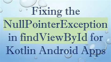 Fixing the NullPointerException