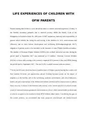 Frequently Asked Questions about Children of OFW Parents