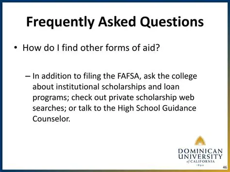 Frequently Asked Questions About the FAFSA
