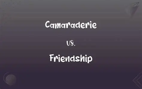 Friendship and camaraderie