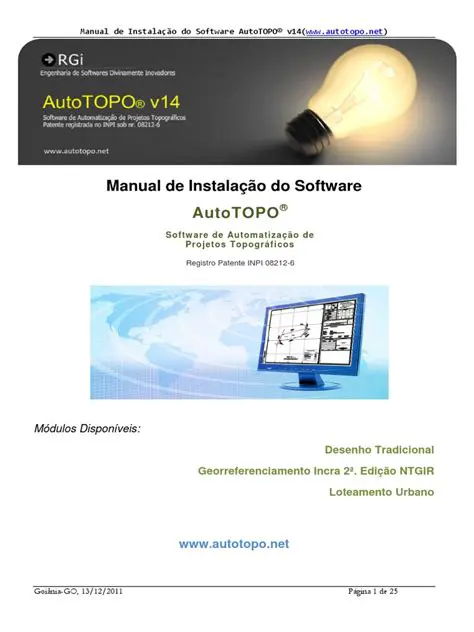 Funcionalidades do AutoTOPO