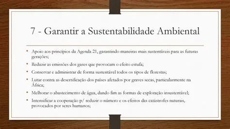 Garantir a sustentabilidade