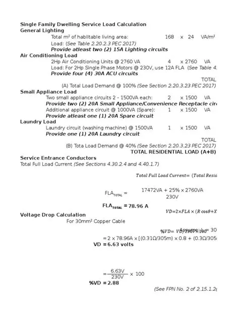 General Lighting Load Calculation
