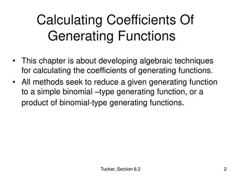 Generating function techniques