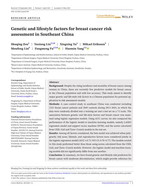 Genetic and Lifestyle Factors