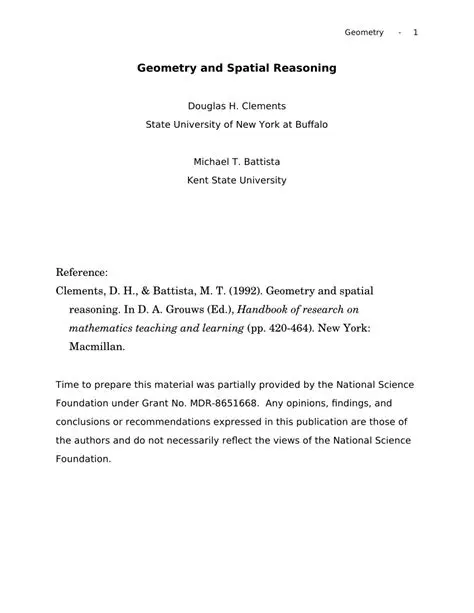 Geometry and spatial reasoning