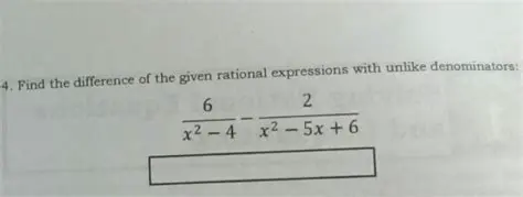 Given Rational Expressions
