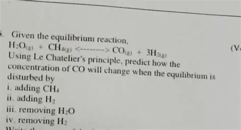 Given the Equilibrium Reaction