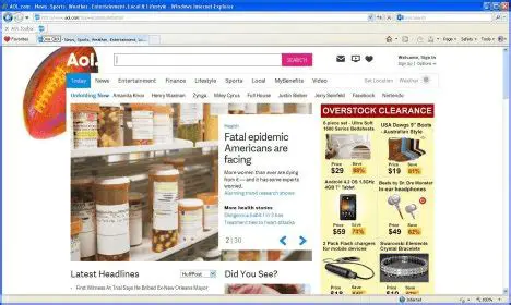 Go to the AOL OneClick website