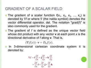 Gradient of the Linear Scalar Field