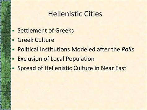 Greek Dominance in Hellenistic Cities