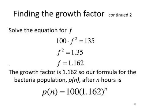 Growth factor greater than 1