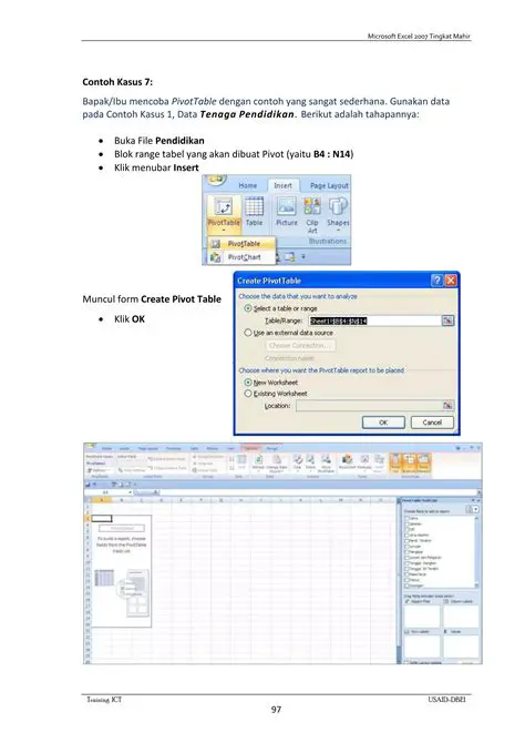 Gunakan contoh yang sederhana
