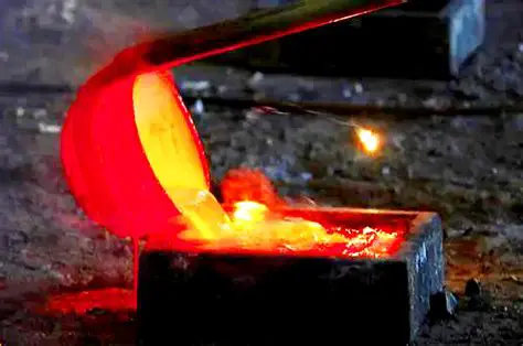 Heating the gold to its melting point