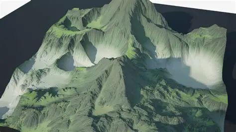 Highly detailed terrain mesh