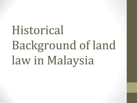 History and Background of Land Ownership