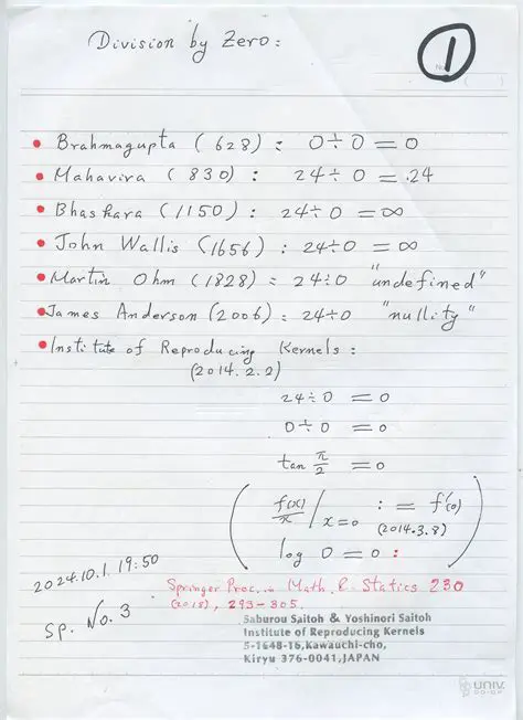 History of Division by Zero