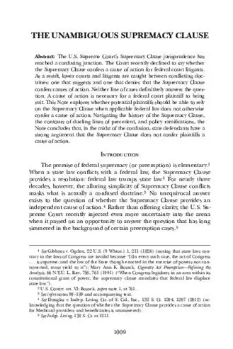 History of the Supremacy Clause
