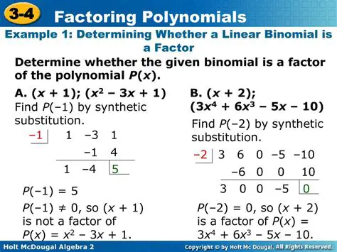 How to Determine if a Binomial is a Factor