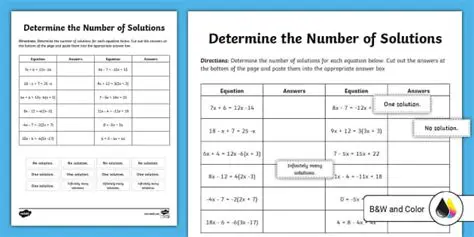 How to Determine the Number of Solutions