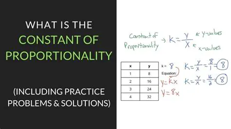 How to Find the Constant of Proportionality