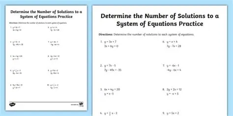 How to Identify the Number of Solutions