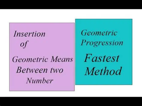 How to Insert Geometric Means Between Two Numbers