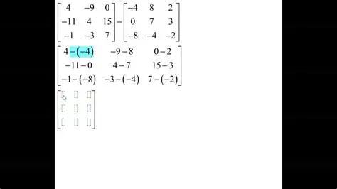 How to Perform Matrix Subtraction