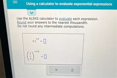 How to Use ALEKS Calculator to Evaluate Expressions