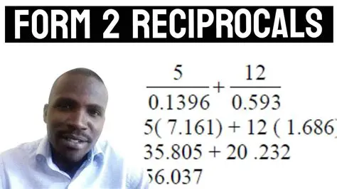 How to Use Reciprocal Tables
