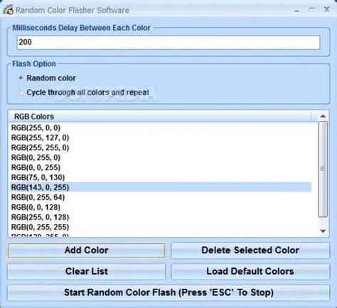How to Use the Random Color Flasher Software
