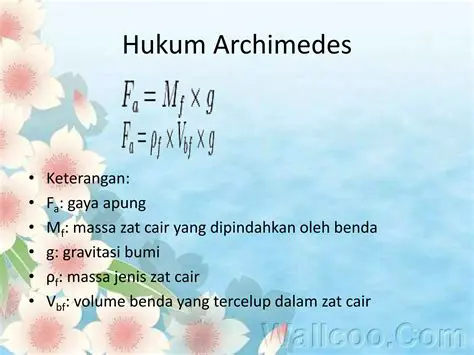 Hukum Hidrostatika Archimedes