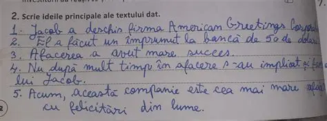 Ideile principale ale textului