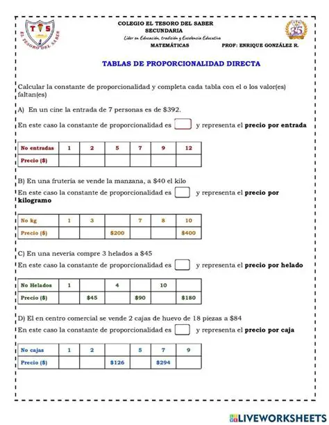 Identificar la Proporcionalidad