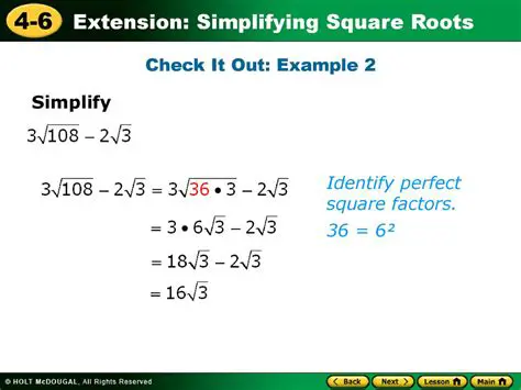 Identify perfect square factors