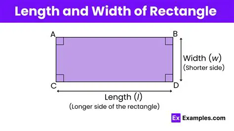 Identify the length and width of the rectangle