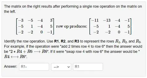 Identify the row operation