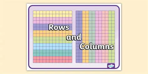 Identify the rows and columns