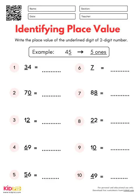 Identify the value and total