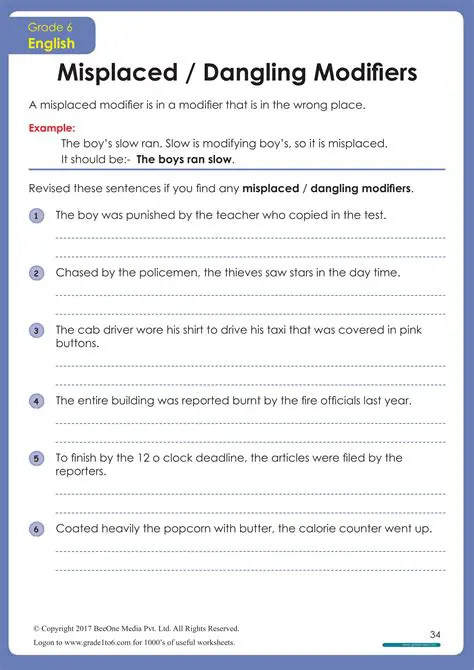 Identifying and Fixing Misplaced Modifiers in English Sentences