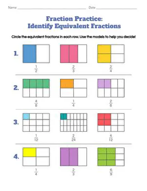 Identifying Equivalent Fractions